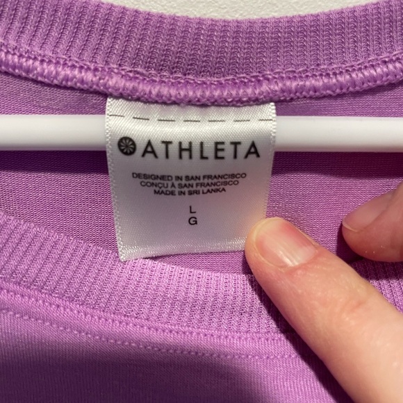 Athleta Speedlight Seamless Ruched T-Shirt Purple Size Large NWOT - Picture 5 of 5